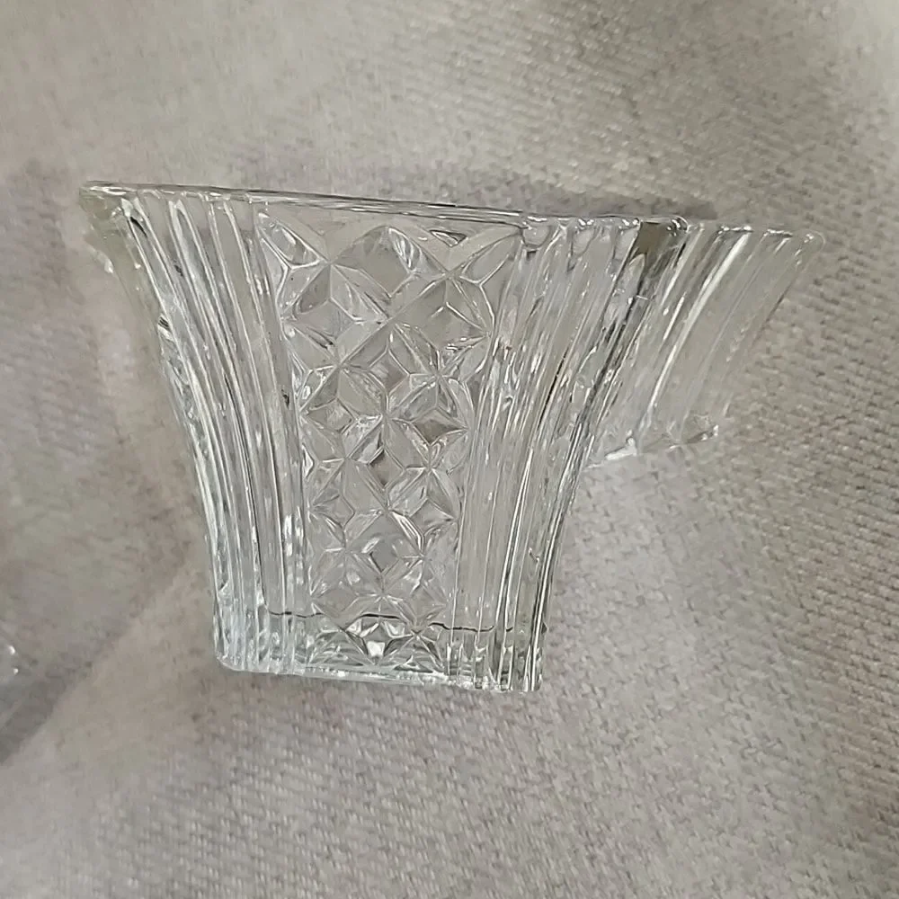 Art Deco Glass Sugar and Creamer